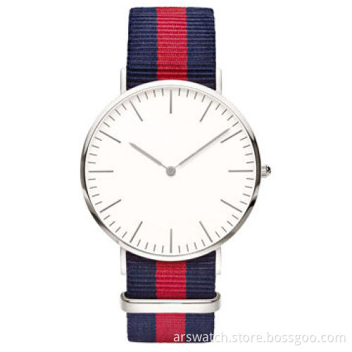 Fashion watch with nylon strap Japan quartz movement